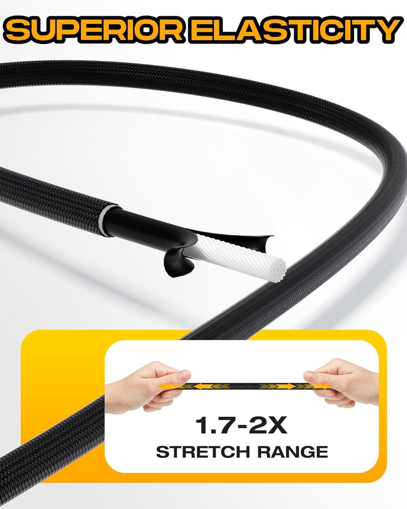 LuckyStraps 6 Pack 60" Flat Adjustable Straps with Hooks, 3X Faster to Adjust The Length, LuckyStraps Heavy Duty Bungee Straps for Cargo, Camping, Bike, Truck, Roof Rack, Motorcycle, Outdoor Use, Black Cross-material combo compatible - Image 5