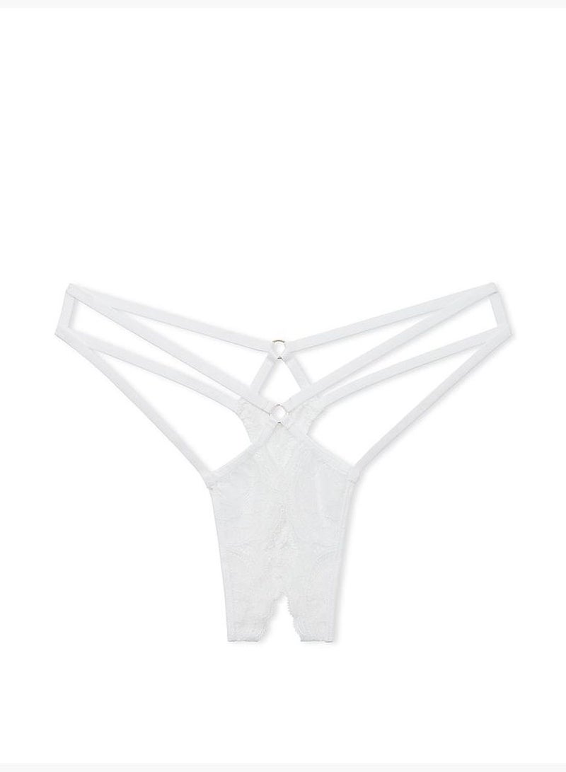 Victoria's Secret Crotchless Lace Strappy Thong Panty - Image 3