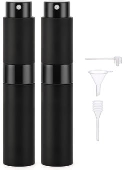 Segbeauty Segbeauty Mini Perfume Refillable Bottle, 2 Pack of 10ml Travel Cologne Sprayer, Portable Perfume Sample Bottles Travel Size Spray Bottle Atomizer Sprayer for Perfume Toiletries Cosmetic Supplies 