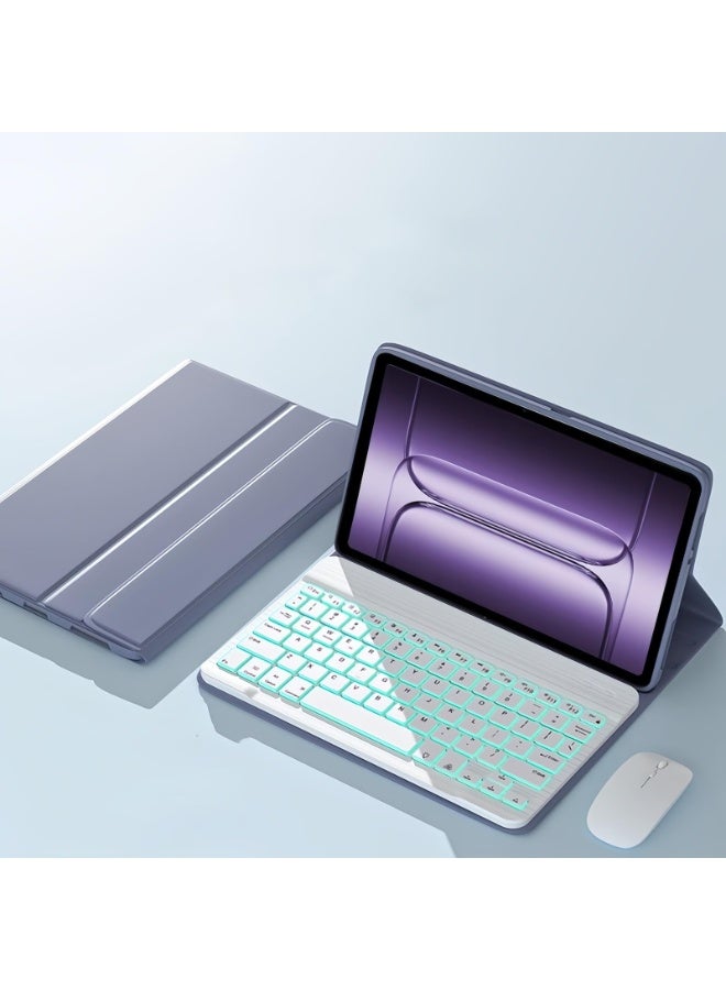 Backlight Keyboard Case Compatible with OnePlus Pad 3 13.2 inch 2025, Slim Cloth Texture Case with Detachable Wireless Bluetooth Keyboard  Bluetooth Mouse