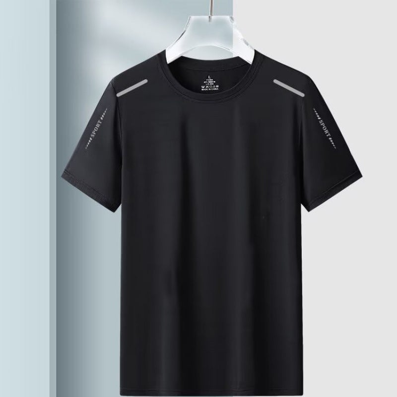 Ice Silk Short-Sleeved T-Shirt Men'S Summer Thin Quick-Drying Mesh Sports Fitness Half-Sleeved Tops Casual Manufacturers - Image 4