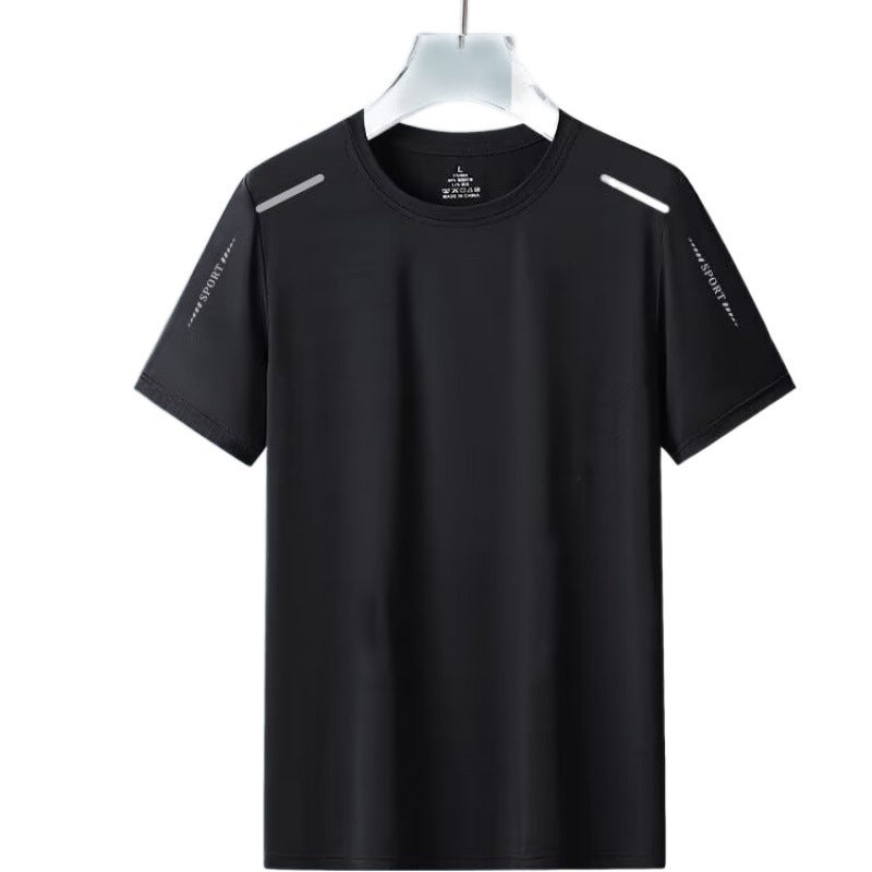 Ice Silk Short-Sleeved T-Shirt Men'S Summer Thin Quick-Drying Mesh Sports Fitness Half-Sleeved Tops Casual Manufacturers - Image 5