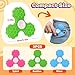 Dalycro 3 PCS Silicone Fidget Spinners Sensory Toys for Adults and Kids Textured Spinners for Fun Autism Anxiety Stress Relief Classroom Office and Travel Multicolor2 - Image 4