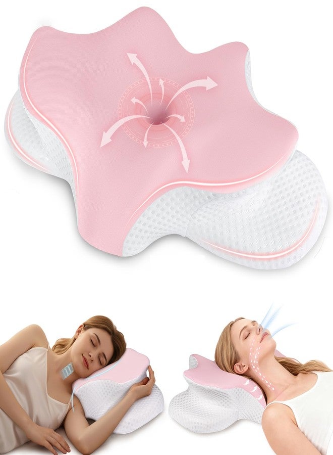 FGNTWP Cervical Neck Pillow for Pain Relief, Ergonomic Contour Pillow for Sleeping, 2 Heights Cooling Pillow for Neck and Shoulder Support, Memory Foam Orthopedic Pillow for Side Back Stomach Sleepers - Image 1