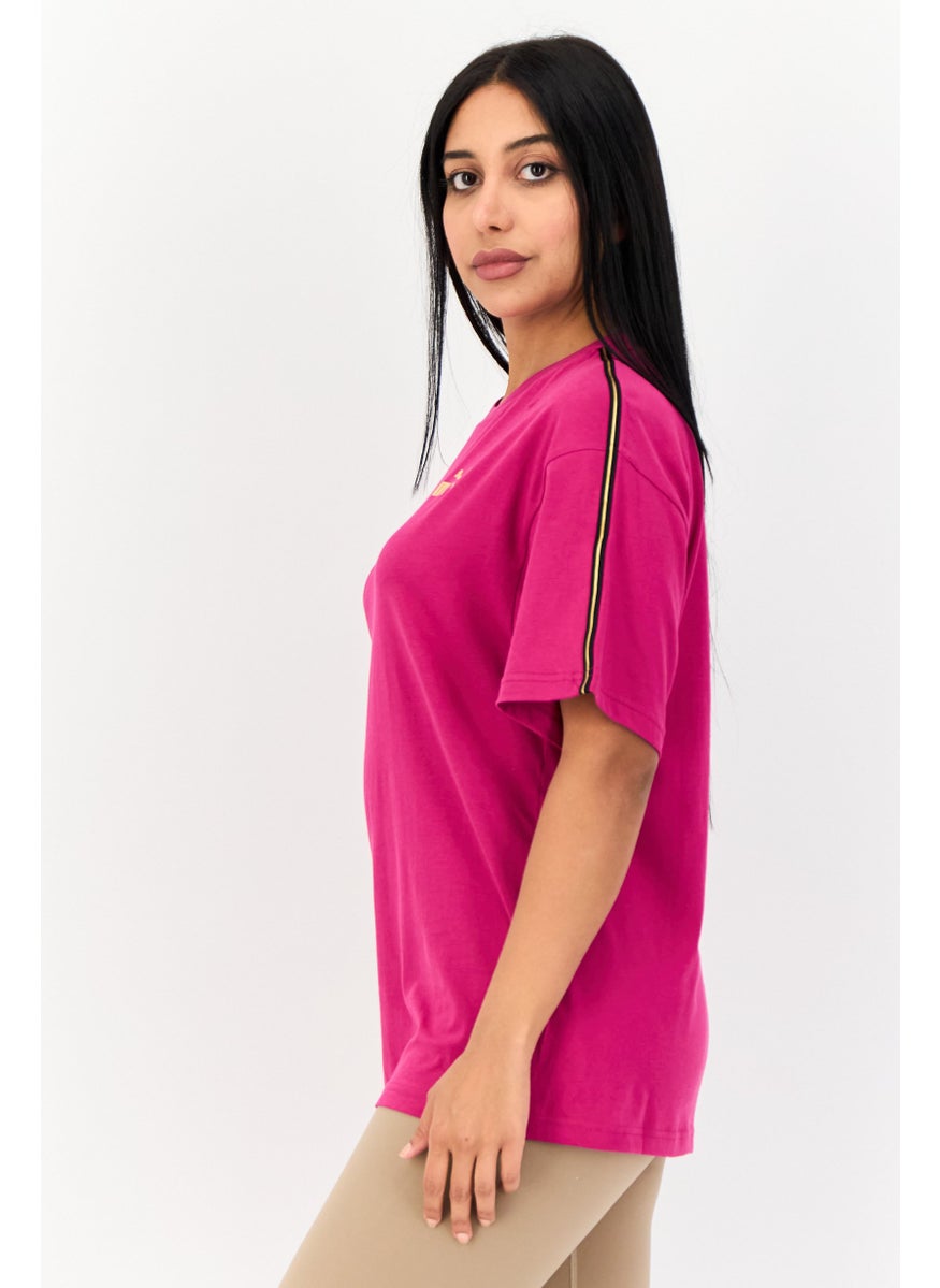 PUMA Women Sportswear Fit Short Sleeves Outdoor T-Shirt, Purple  - Image 2