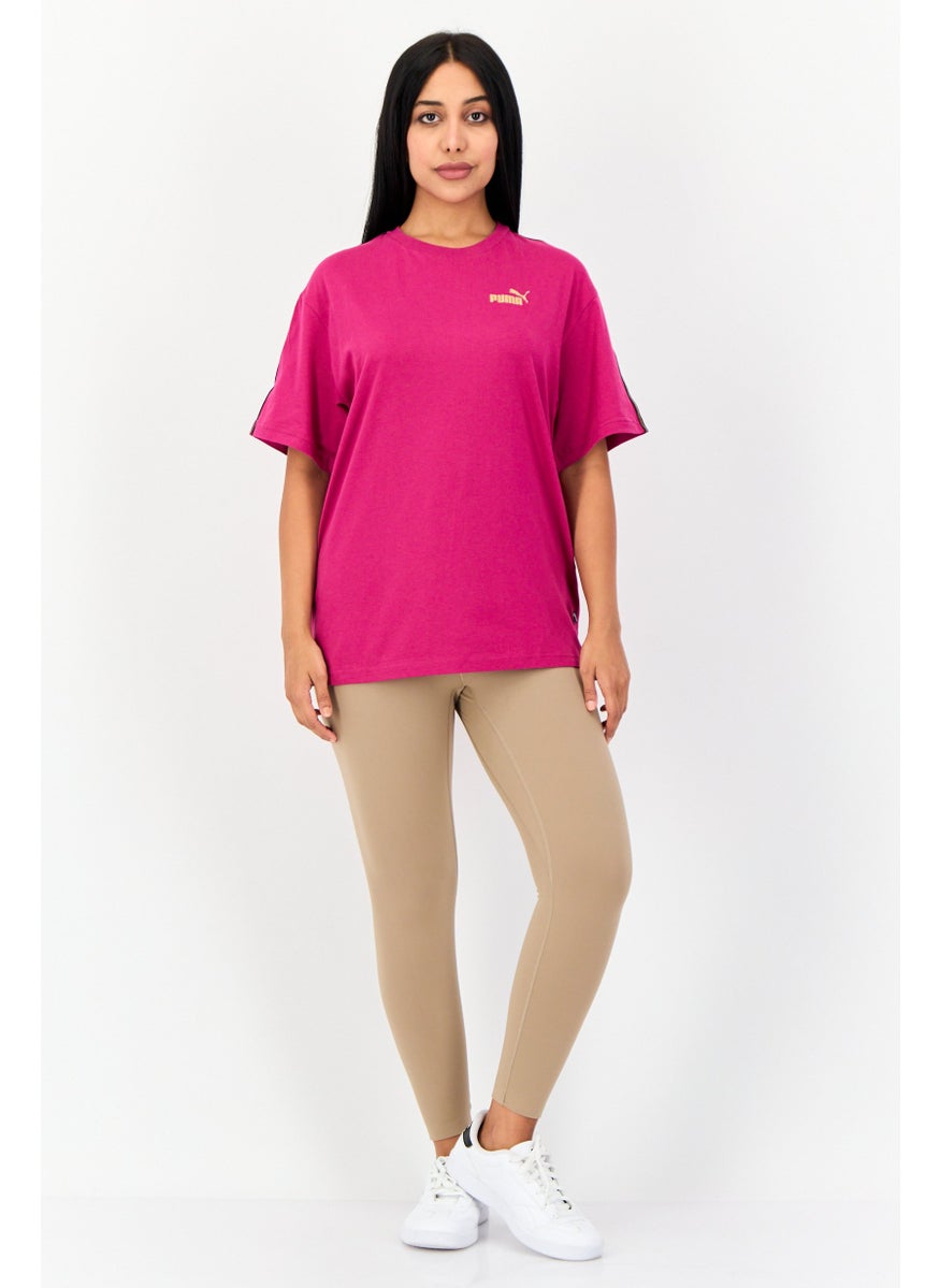 PUMA Women Sportswear Fit Short Sleeves Outdoor T-Shirt, Purple  - Image 3