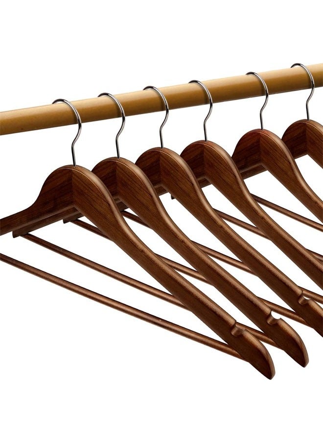 Pack of 20 Non-Slip Swivel Hook Wooden Hangers