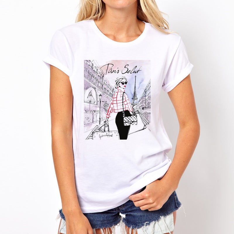 [Day hair] cross-border printing sexy T-shirt 3D big chest supply T-shirt short sleeve women's wear - Image 1