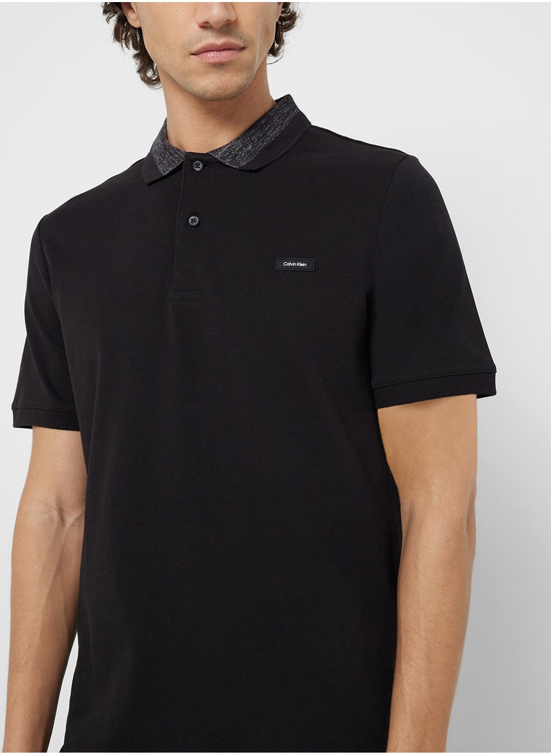CALVIN KLEIN Stretch Pique Grindle Short Sleeve Polo  - Image 3