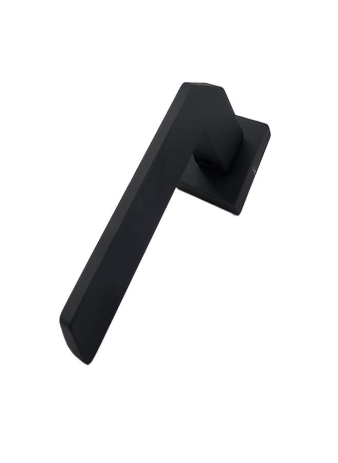 AHRAM Al-Ahram Rosette Bathroom Door Handle Set Sicuro Flusso Square – Black  - Image 2