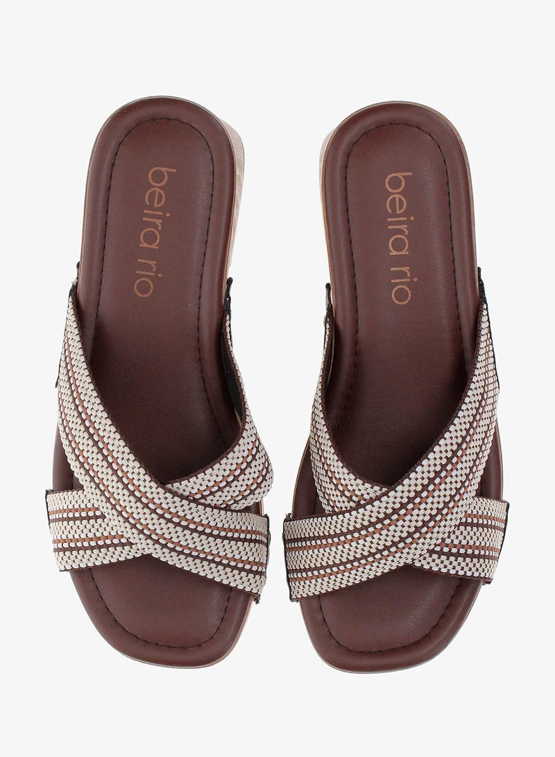 Beira Rio Coffee Beira Rio Women’s Flat Summer Footwear – Lightweight Slip-On Comfort with Stylish Casual Design for Women | Best Price UAE
