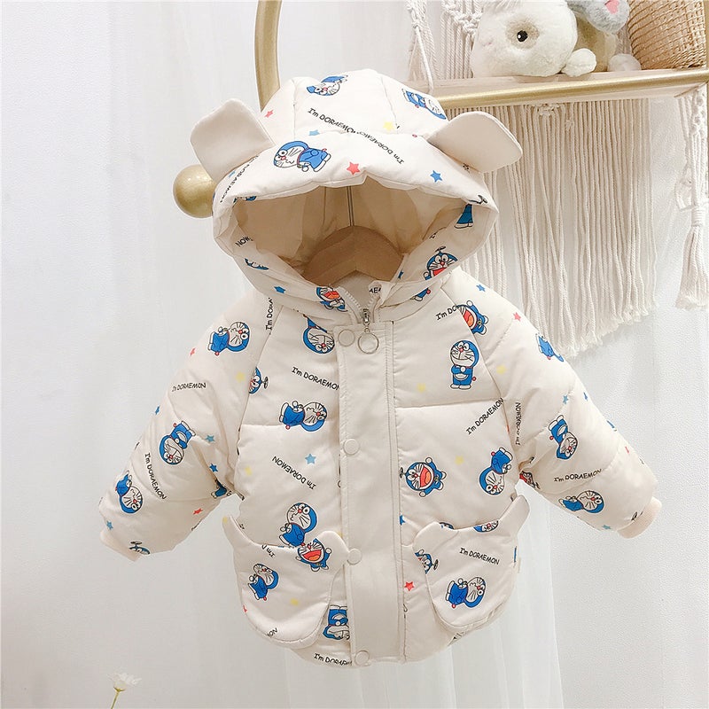 Children'S Cotton-Padded Clothes Winter Baby Thickeneded Cotton-Padded Clothes, Stylish Boys' Velvet Jackets, Fashionable Kidsren'S Clothing - Image 4