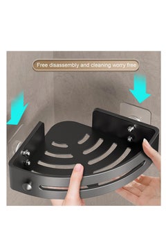 ARCOON ARCOON Shower Caddy Corner,Removable Shower Storage Rack Shelf Organizer No Drilling,Self Adhesive Bathroom Shelves with Hooks,Bathroom Caddy (Grey/3pcs)  - Image 5