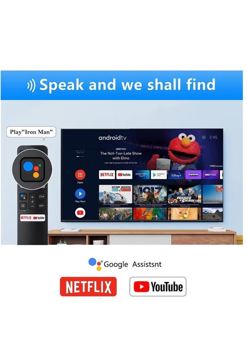 جهاز التحكم عن بعد PopZa Voice البديل لجهاز التحكم عن بعد TCL-Android TV، RC802V الجديد والمُحسّن لأجهزة التلفزيون الذكية TCL مع وظيفة Google Voice، وأزرار Netflix وYouTube - Image 4