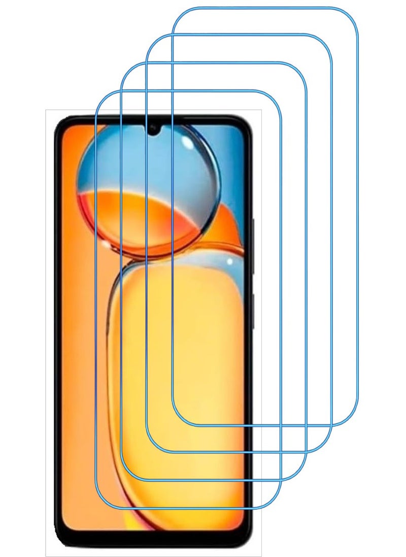 ACLIX 4 Pieces Antistatic ESD Dustproof Premium Quality High Definition Clear Tempered Glass Screen Protector Designed For Xiaomi Redmi 13C - Image 1