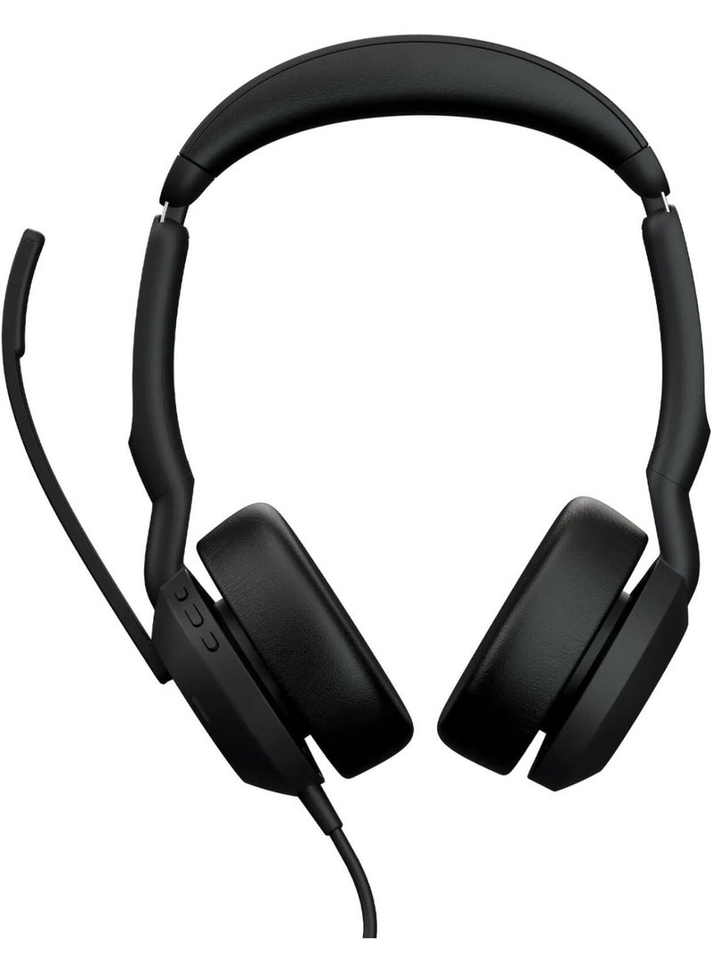 جابرا سماعة بلوتوث Evolve2 50 مع إلغاء الضوضاء النشط (ANC)، اتصال مزدوج (بلوتوث + USB-A/USB-C)، ميكروفون مزود بإلغاء الضوضاء، صوت ستيريو، معتمد من Microsoft Teams/Zoom، سماعات أذن مريحة للكمبيوتر والموبايل | 25089-999-799 - Image 1