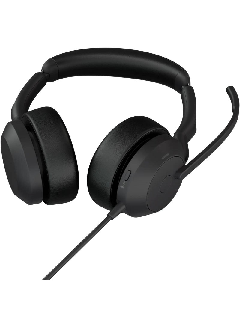 جابرا سماعة بلوتوث Evolve2 50 مع إلغاء الضوضاء النشط (ANC)، اتصال مزدوج (بلوتوث + USB-A/USB-C)، ميكروفون مزود بإلغاء الضوضاء، صوت ستيريو، معتمد من Microsoft Teams/Zoom، سماعات أذن مريحة للكمبيوتر والموبايل | 25089-999-799 - Image 2