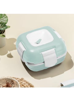 PINNACLE Pinnacle Paloma Lunch Box with 4-Clip Lock lid for Hot & Cold Food | Vaccum Release Knob | Leakproof Tiffin | Ideal for Office, School, Picnic, Travelling (500 ML, Mist Green)  - Image 1