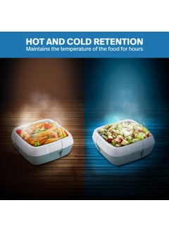 PINNACLE Pinnacle Paloma Lunch Box with 4-Clip Lock lid for Hot & Cold Food | Vaccum Release Knob | Leakproof Tiffin | Ideal for Office, School, Picnic, Travelling (500 ML, Mist Green)  - Image 3