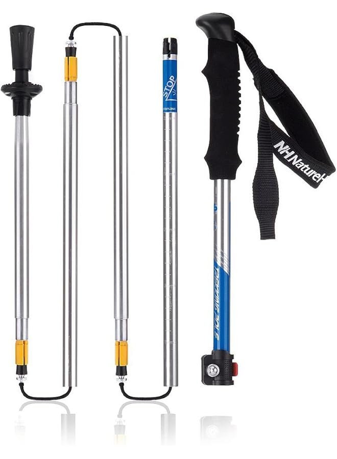Naturehike 5 Node Outer Locked Folding Trekking Pole Blue 65 135 - Image 2