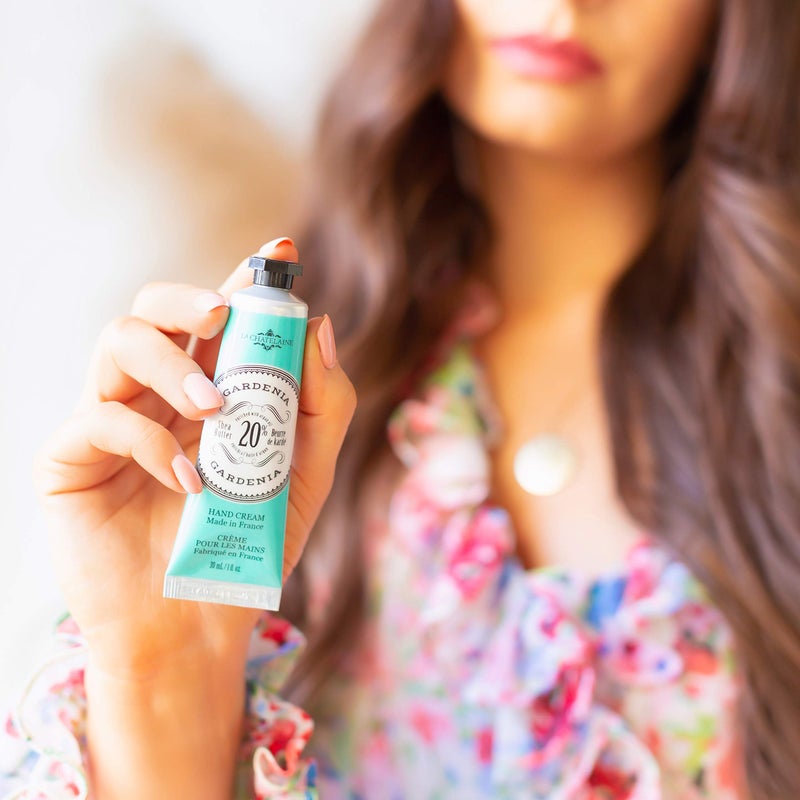 La Chatelaine 20% Shea Butter Hand Cream Travel Size, Organic Argan Oil, Moisturizing, Nourishing, Repairing, Extra-Rich Hand Lotion, Made in France, Paraben Free, 1 oz / 30ml (Gardenia) - Image 5