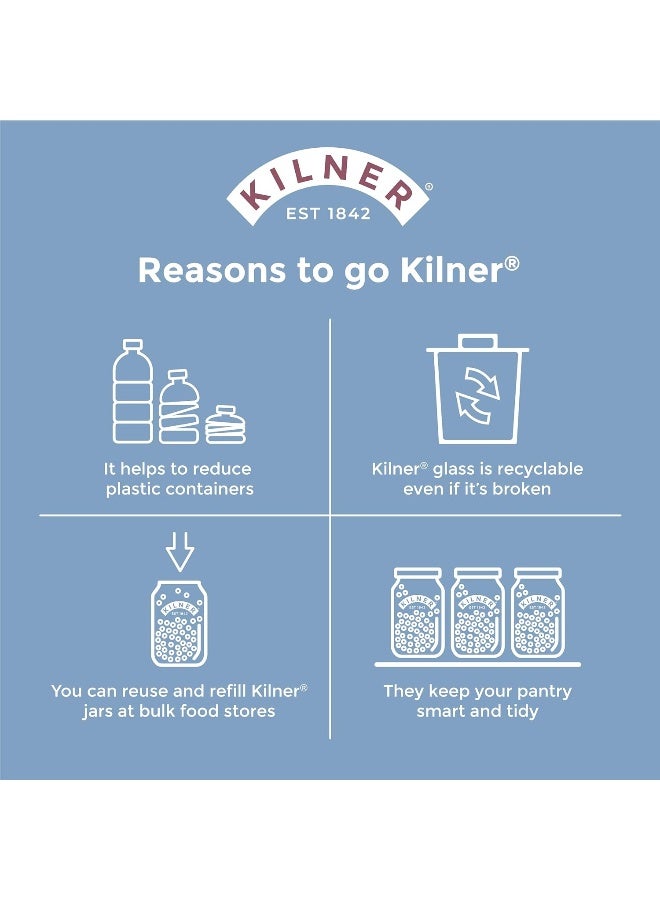 Kilner Universal Push Top Storage Jar 4L - Image 1