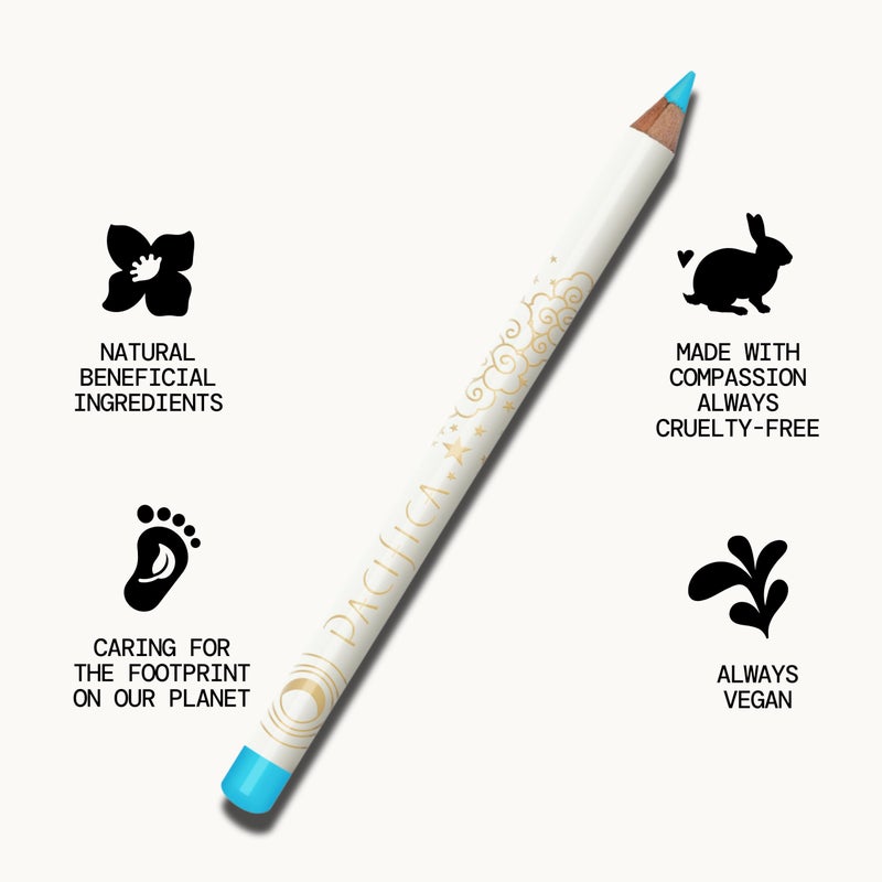 Pacifica Waterproof Eyeliner Pencil â€“ Pastel Ocean Blue Liner Longwear, Smudge-Proof, Eye Liner Eye Makeup Vegan & Cruelty-Free Ophthalmologist Tested - Image 4
