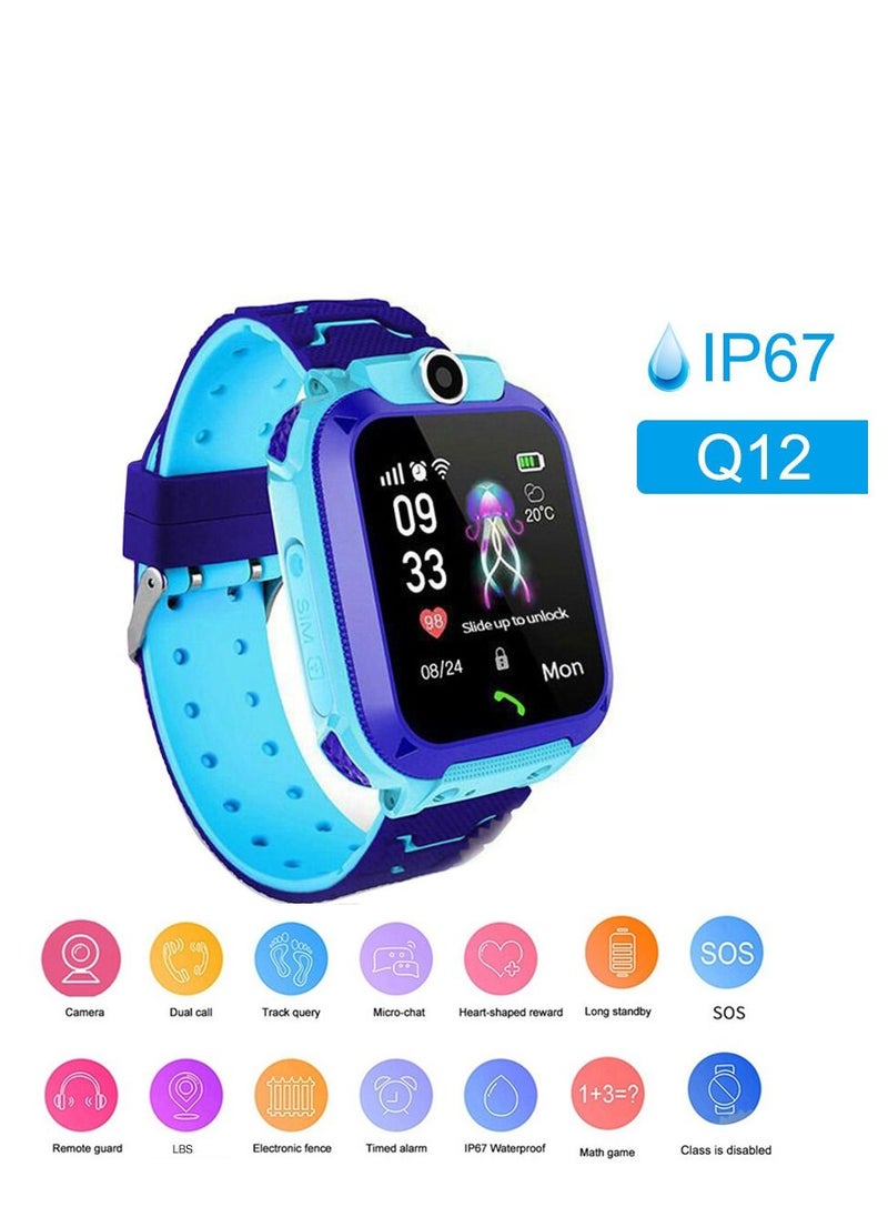 Generic - Smart Watch For Kids Student Waterproof  Blue - Image 1