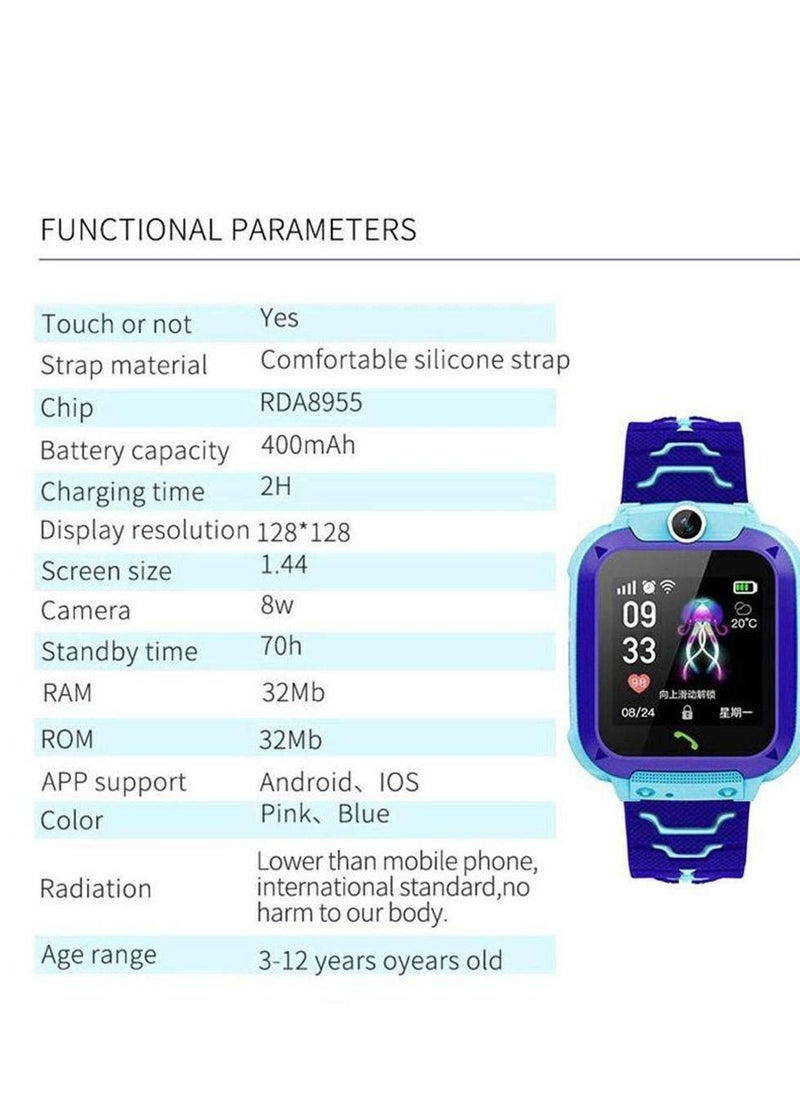 Generic - Smart Watch For Kids Student Waterproof  Blue - Image 1