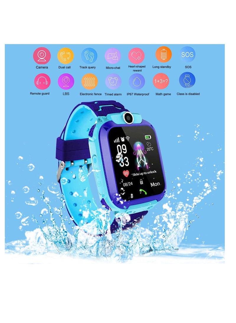 Generic - Smart Watch For Kids Student Waterproof  Blue - Image 1