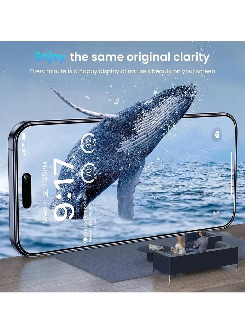 تي دبليو إي جي جي أو أن واقي شاشة iPhone 16 Pro، واقي شاشة من الزجاج المقوى لهاتف Apple iPhone 16 Pro مقاس 6.3 بوصة - Image 4