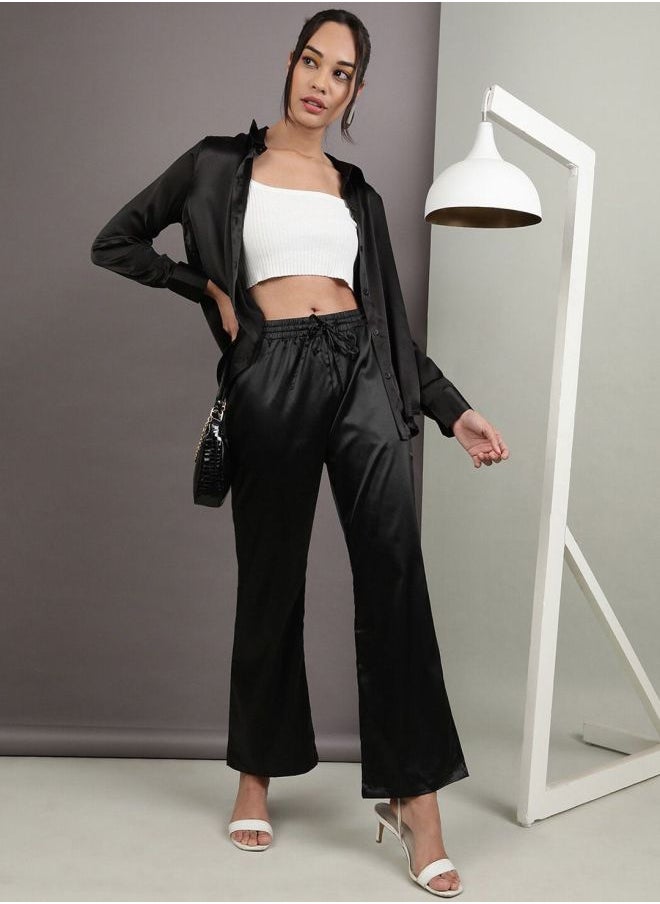 Freehand Women Flared Solid High-Rise  Pants  - Image 1