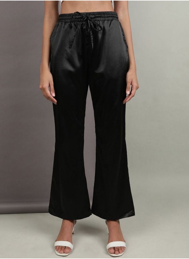 Freehand - Women Flared Solid High-Rise  Pants - Image 1