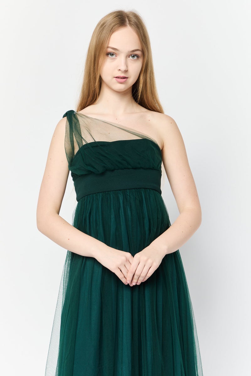 Lulus Women Mesh Casual Maxi Dress, Green - Image 2