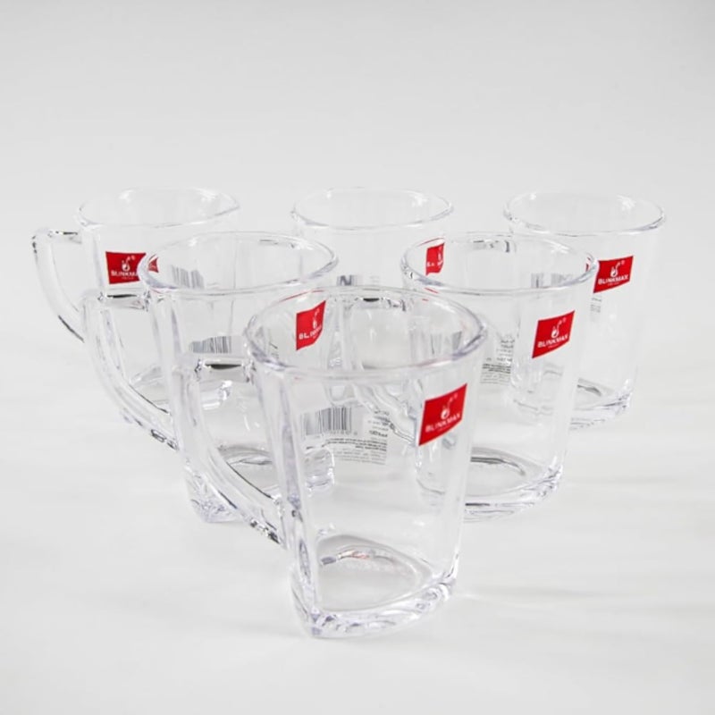 Blink Max B31 Pure Glass Tea and Nescafe Cups 6-Piece Set