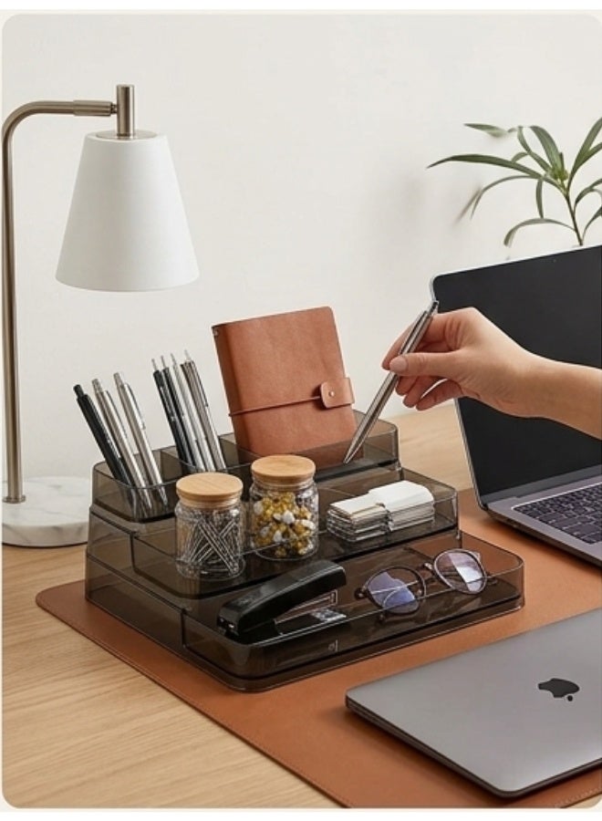 3-Tier Acrylic Shelf Organizer, Display Stand and Vanity Organizer for Perfumes, Makeup, Cosmetics, Cupcakes, and Plastic Figurines. Versatile design for home, bathroom, office, and shops. Displays your items neatly and tidy. - Image 3