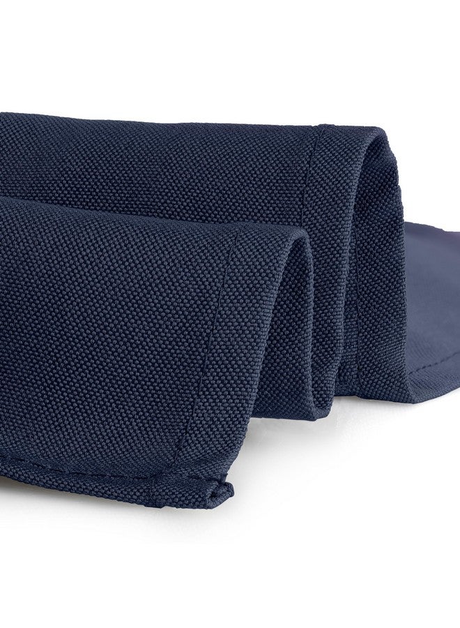 Gee Di Moda Rectangle Tablecloth - 90 x 132 Inch Navy Blue Table Cloth for 6 Foot Table with Floor-Length Drop - Heavy Duty Washable Fabric - 6 Ft Buffet Table, Holiday Party, Wedding & Baby Shower - Image 3