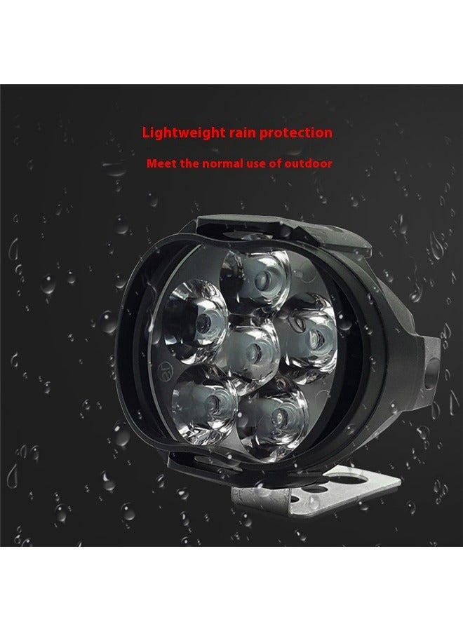 MUNTAQI 2Pcs 12V Spotlight, Motorcycle Spotlight Spotlight Fog Lights,High Brightness 6 LED Universal Headlamp for Motorcycles - Image 3