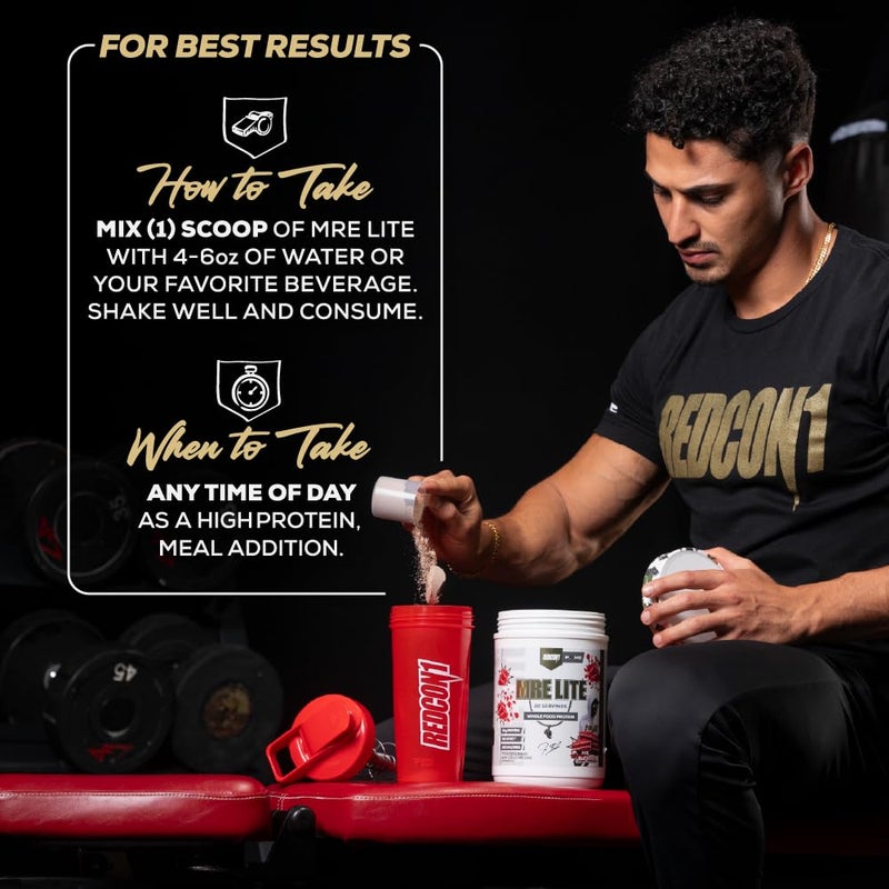 REDCON1 Whole Food Animal Protein Powder - Coach Prime MRE Lite Protein Powder - Low Carb with No Whey - 24g Protein - Prime Time Red Velvet (20 Servings) - Image 4