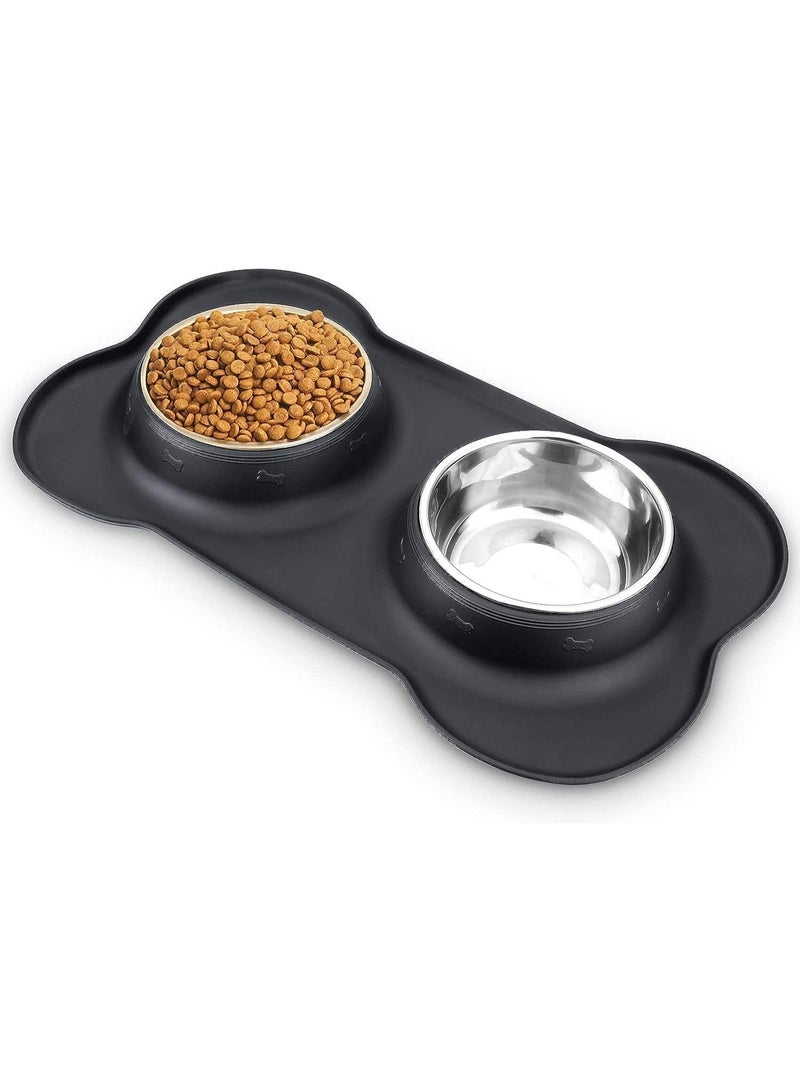 S2C Stainless Steel Pet Bowl, Non Slip Cat Bowl, Elevated Dog, Cat Food Bowl, Cat Bowl Food and Water, Cats Accessories, Pet Bowl, Cat Plate (MEDIUM SIZE) - Image 1