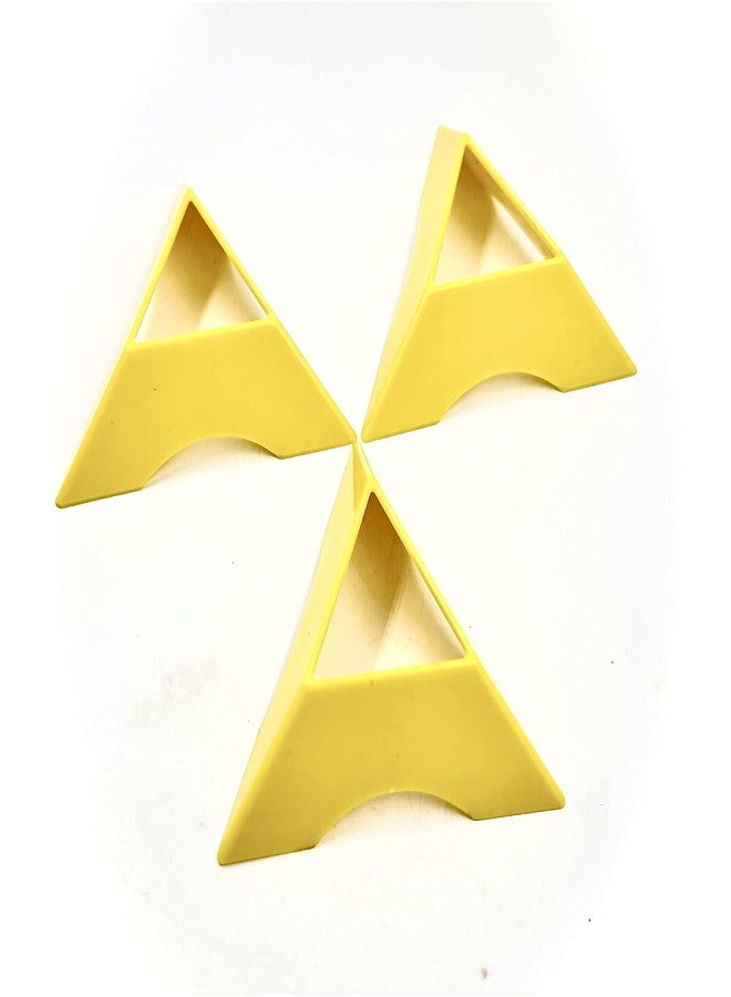 D ETERNAL Cube Stand for Speed Cubes Puzzles and Magic Rubix Cubes (Set of 3 Pieces) (Yelow)
