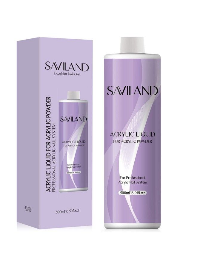 Saviland Acrylic Liquid 16.91Oz/500Ml Acrylic Liquid For Acrylic Powder Large Capacity Low Odor For Nail Extension & Carving Home Diy Nail Salon Use - Image 1