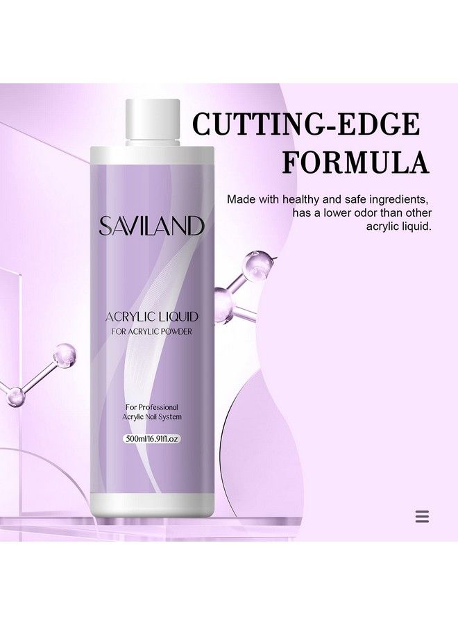 Saviland Acrylic Liquid 16.91Oz/500Ml Acrylic Liquid For Acrylic Powder Large Capacity Low Odor For Nail Extension & Carving Home Diy Nail Salon Use - Image 5