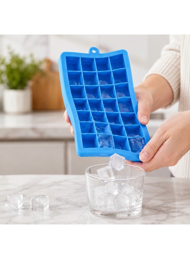 vsell24 Pack of 2-Silicone Ice Cube Tray with 24 Cubes – Flexible Reusable Ice Mold for Freezer, Easy Release Ice Cube Maker for Water, Juice, Coffee & Cocktails - Image 5