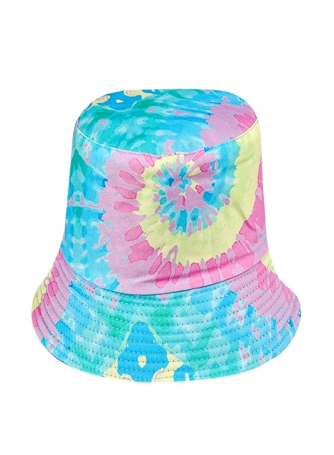 Paticr 2 Pack Hippie Tie Dye Bucket Hat, Unisex Cotton Reversible Sun Hat Travel Cap, 80s 90s Party Fisherman Hats (Set A) - Image 5