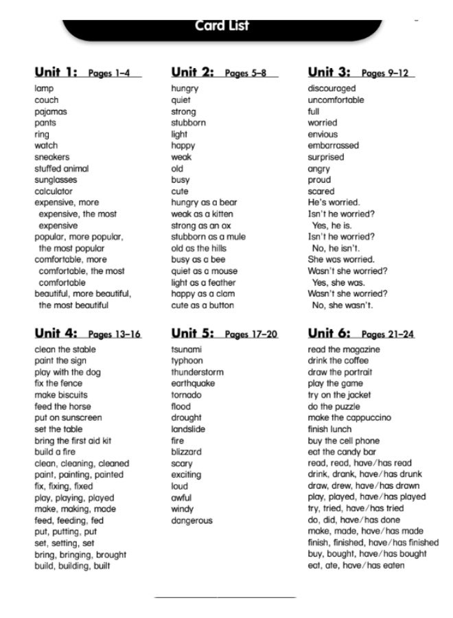 Oxford English Time  - American English course for primary students - level 6_Flashcards - Image 2