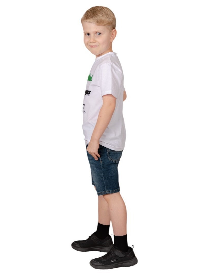 D'Daniela Boys UAE National Flag T- Shirt - White - Image 4