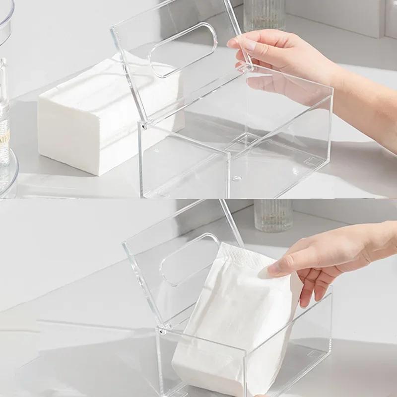 Transparent Acrylic Tissue Box : Compact Round - Durable Long-Lasting Tissue Holder - Eco-Friendly for Home Office Living Room Workspace - Image 5