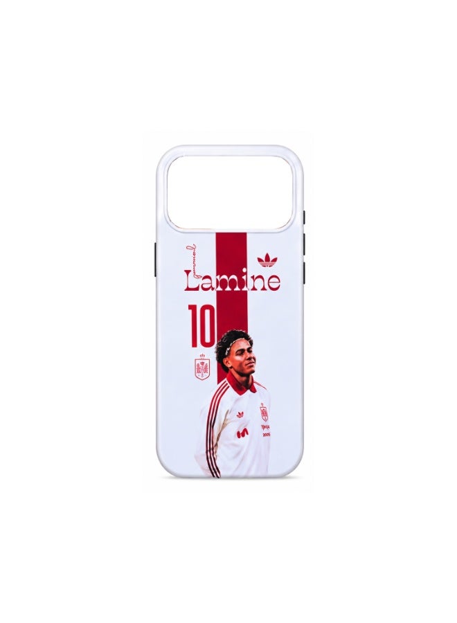 Lacoz Football Theme Lamine Yamal Spain Team Logo Printed Slim Fit Anti-Scratch Back Case with Precision Cut-Outs and Comfortable Grip Shockproof Protective Cover Compatible With iPhone 16 Pro Max - Image 3