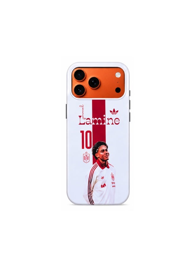 Lacoz Football Theme Lamine Yamal Spain Team Logo Printed Slim Fit Anti-Scratch Back Case with Precision Cut-Outs and Comfortable Grip Shockproof Protective Cover Compatible With iPhone 16 Pro Max - Image 2